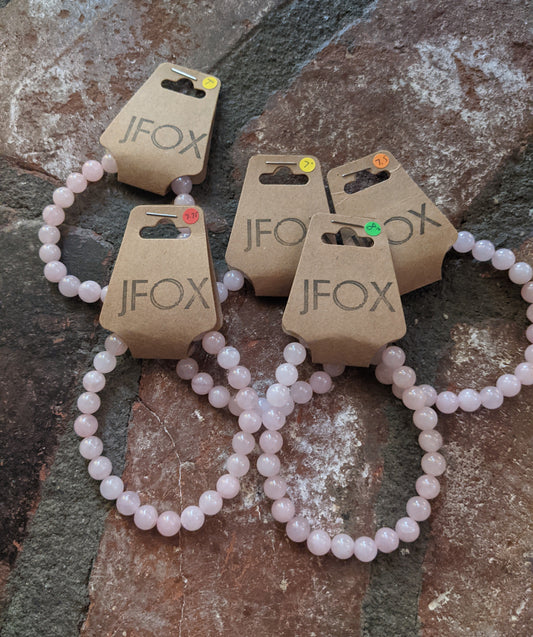 Pulsera de cuarzo rosa (varios tamaños disponibles)