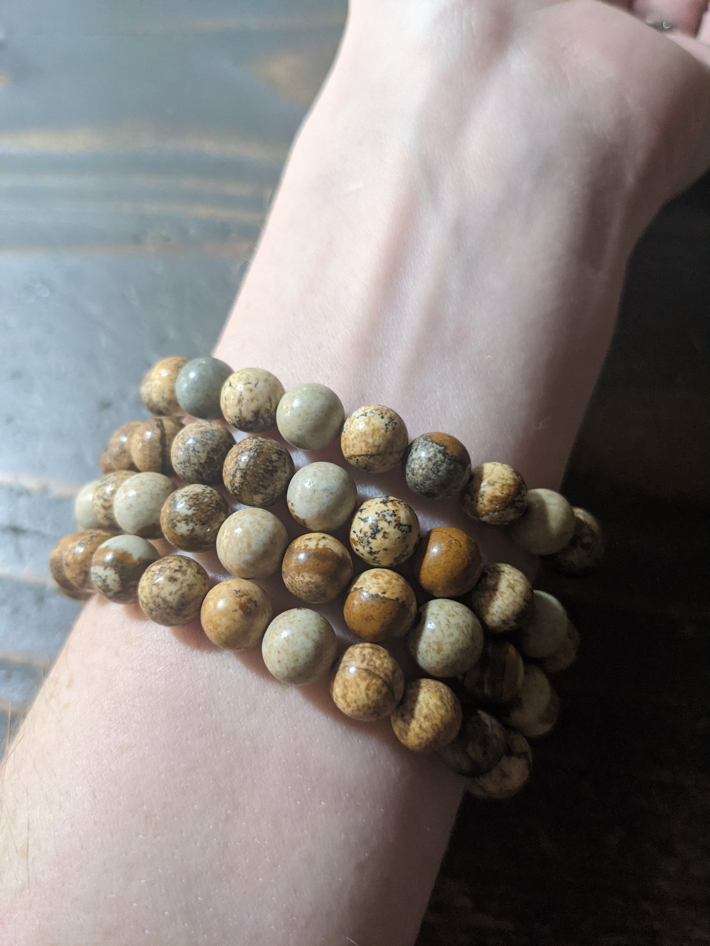 Pulsera de jaspe con imagen (varios tamaños disponibles) *Estilo retirado*