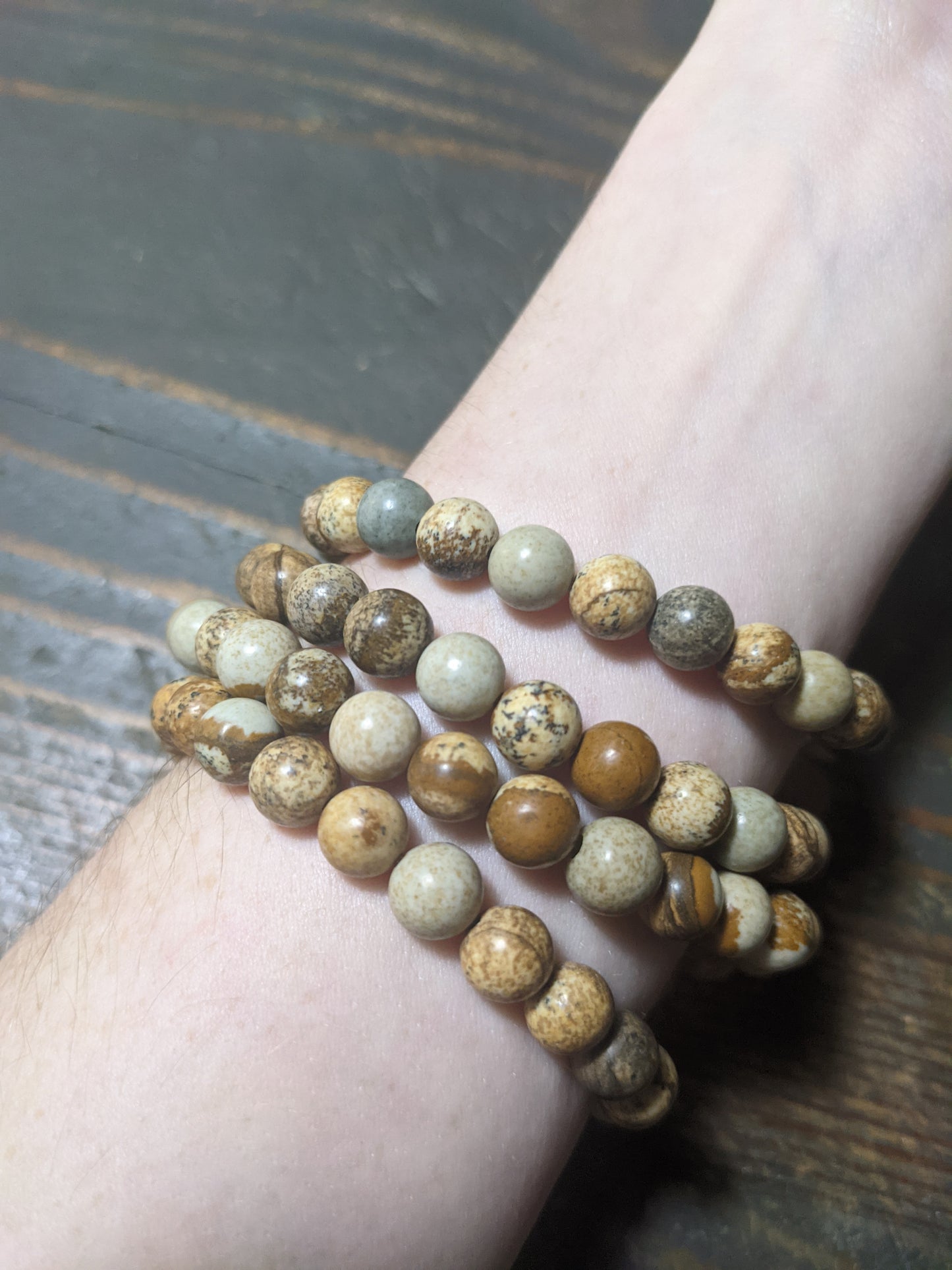 Pulsera de jaspe con imagen (varios tamaños disponibles) *Estilo retirado*