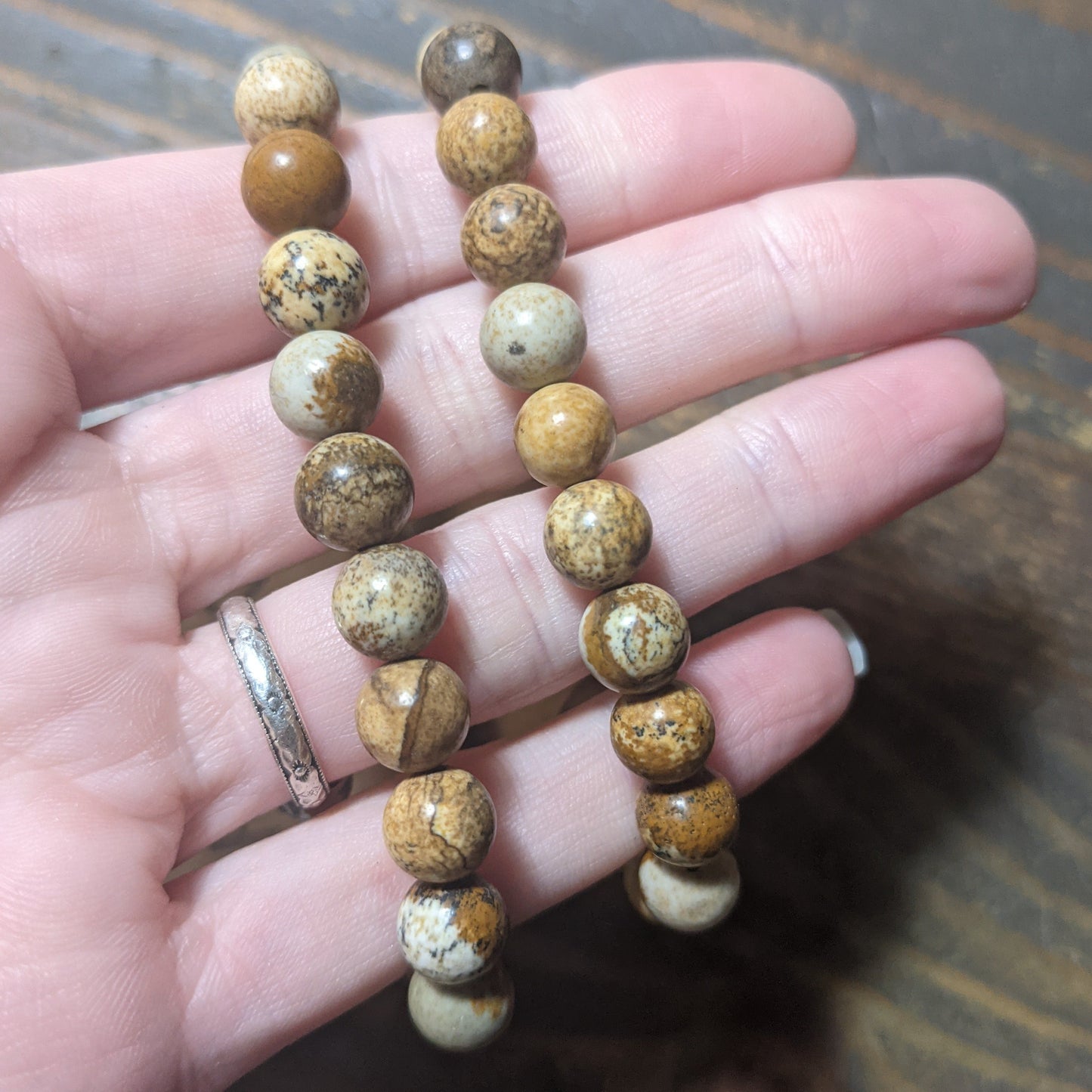 Pulsera de jaspe con imagen (varios tamaños disponibles) *Estilo retirado*