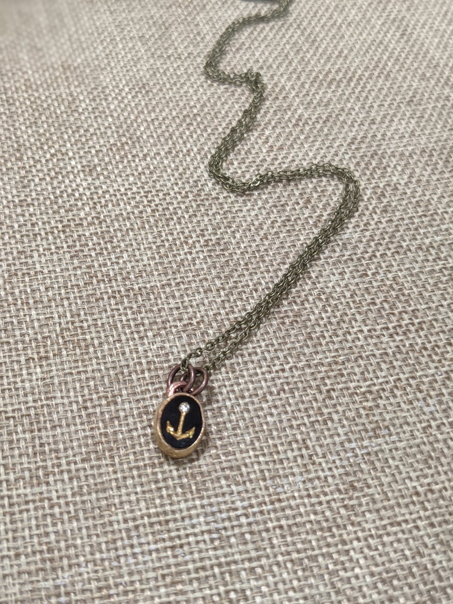 Anchors Aweigh Vintage Anchor Pendant on Brass (Made To Order)
