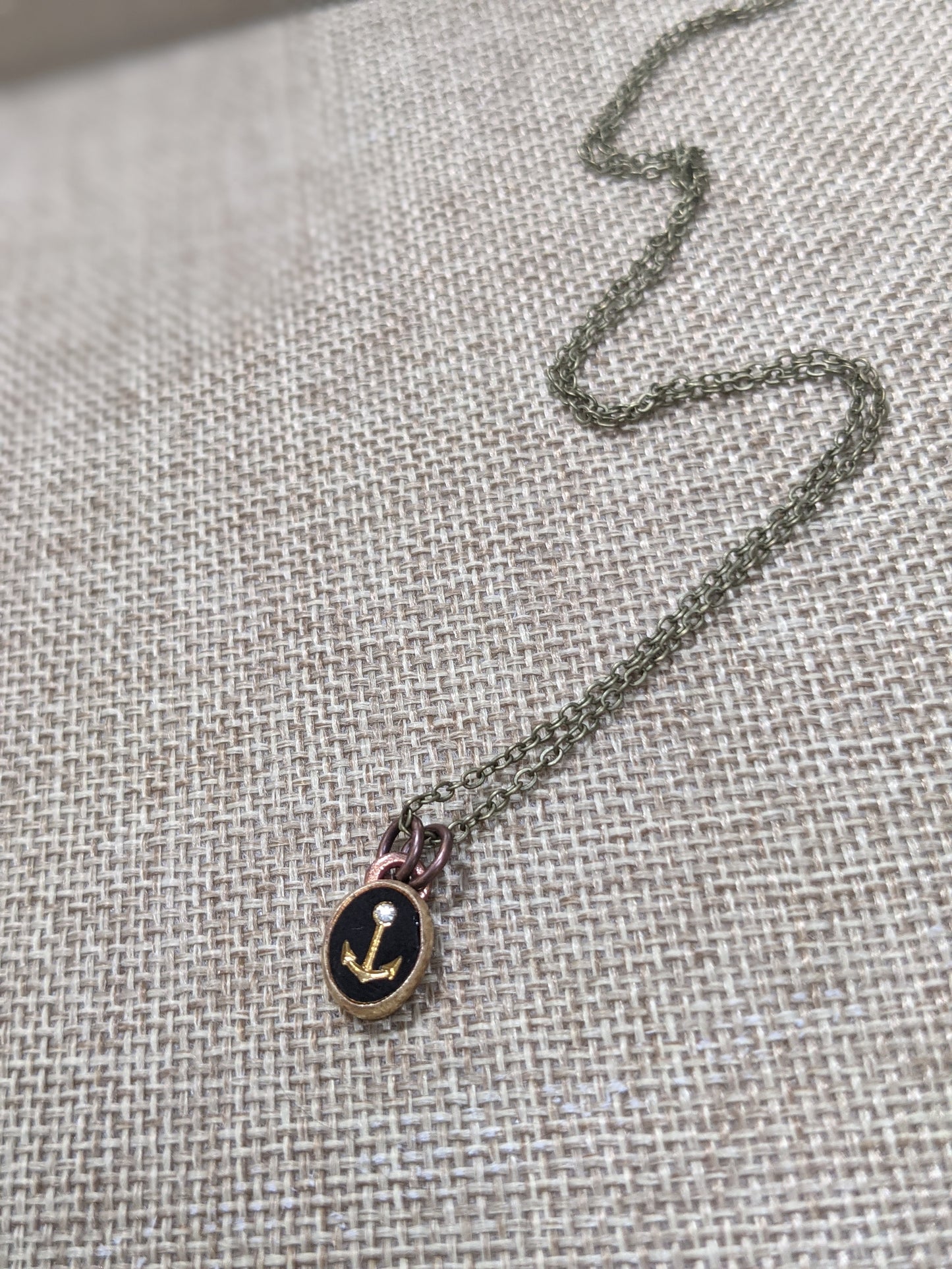 Anchors Aweigh Vintage Anchor Pendant on Brass (Made To Order)