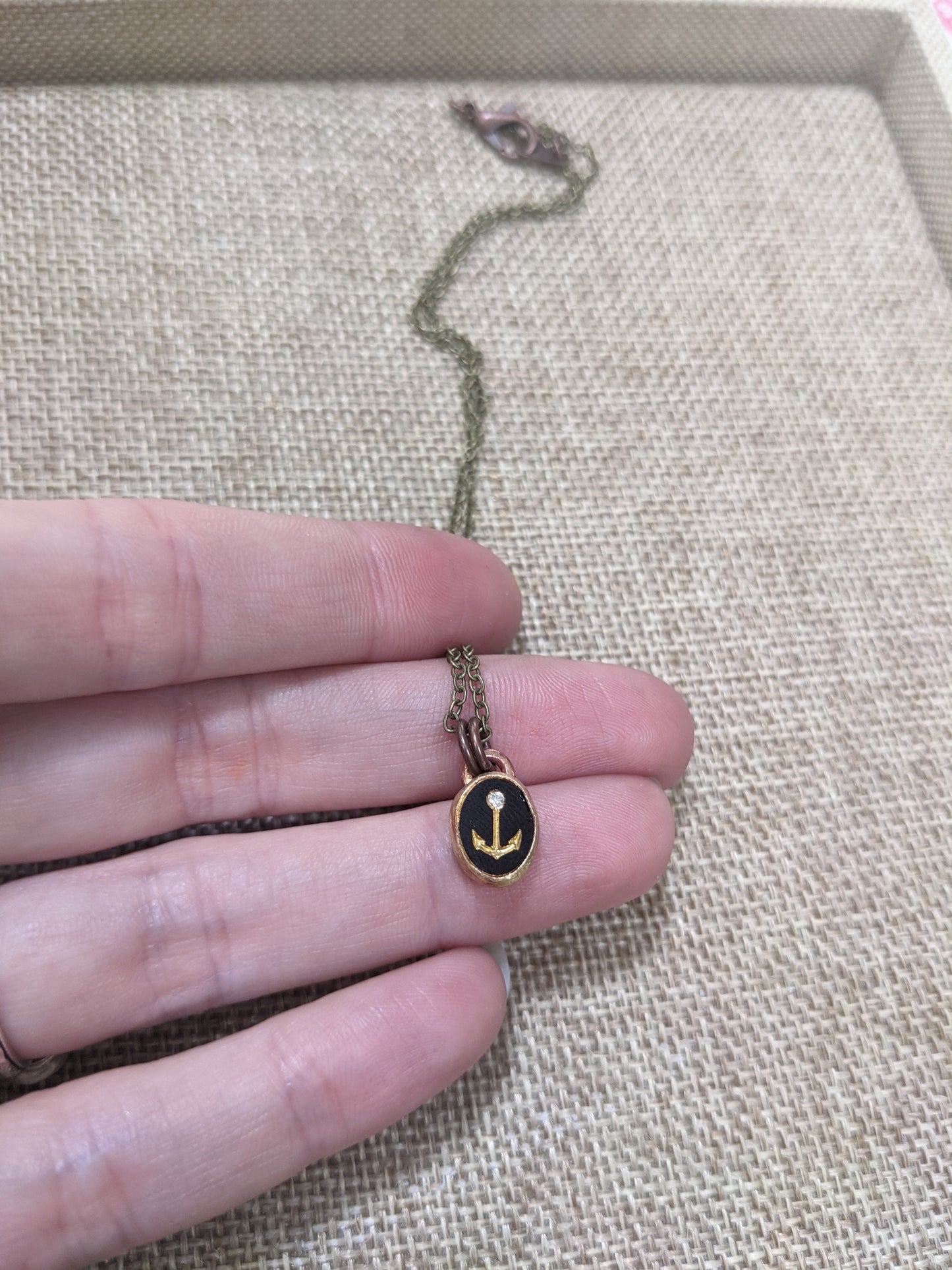 Anchors Aweigh Vintage Anchor Pendant on Brass (Made To Order)