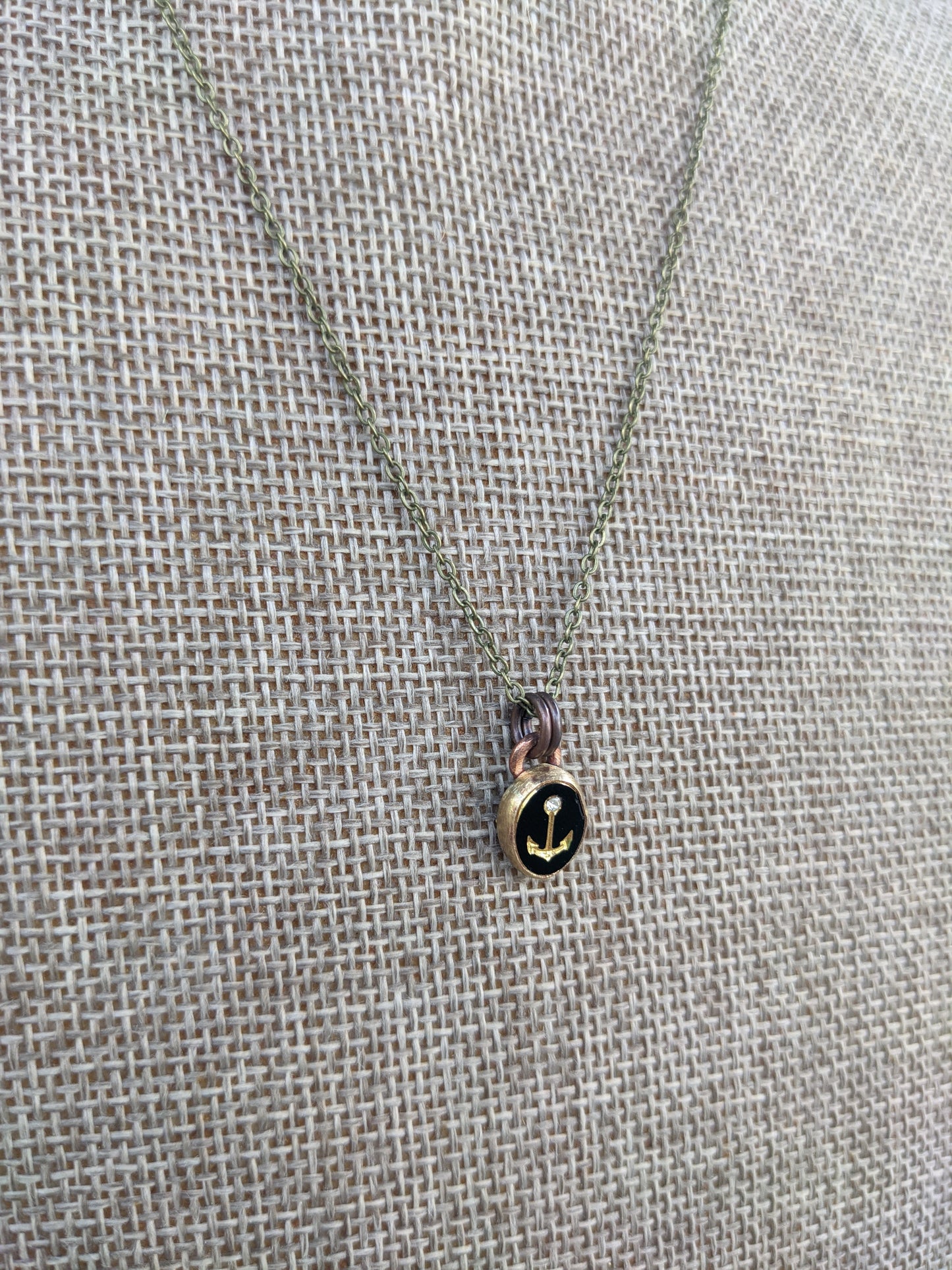Anchors Aweigh Vintage Anchor Pendant on Brass (Made To Order)