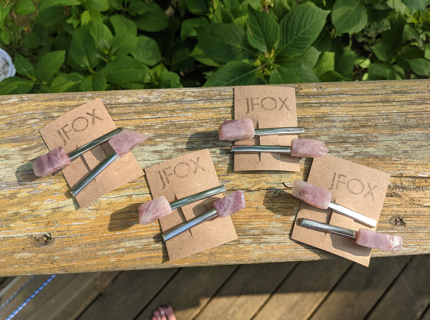 Pinzas para el pelo de cocodrilo - Juego de 2 (varias piedras disponibles)