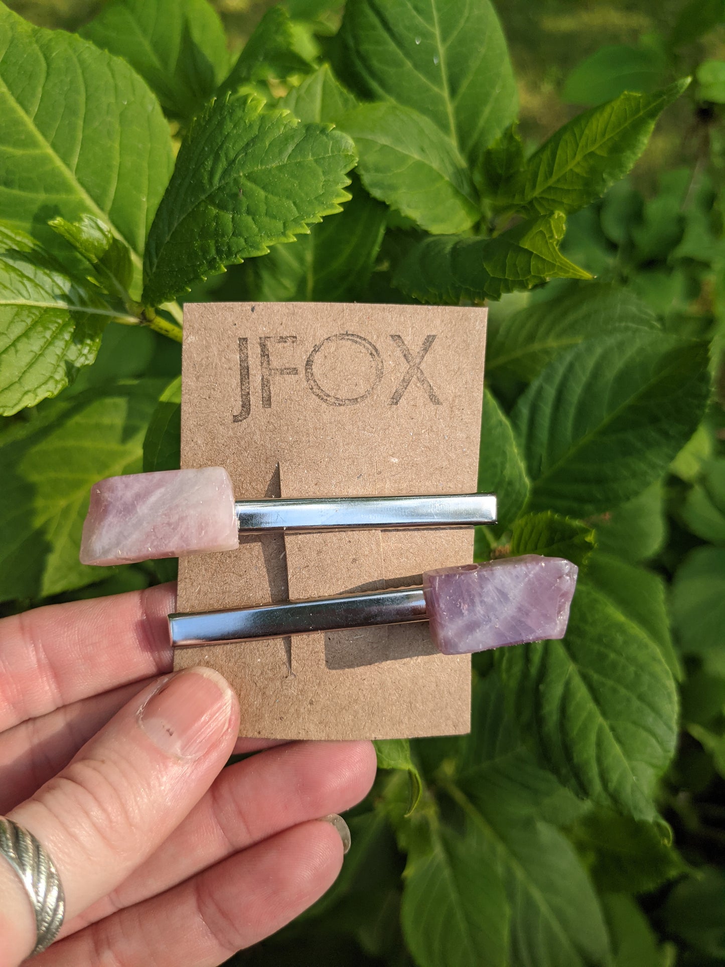 Pinzas para el pelo de cocodrilo - Juego de 2 (varias piedras disponibles)