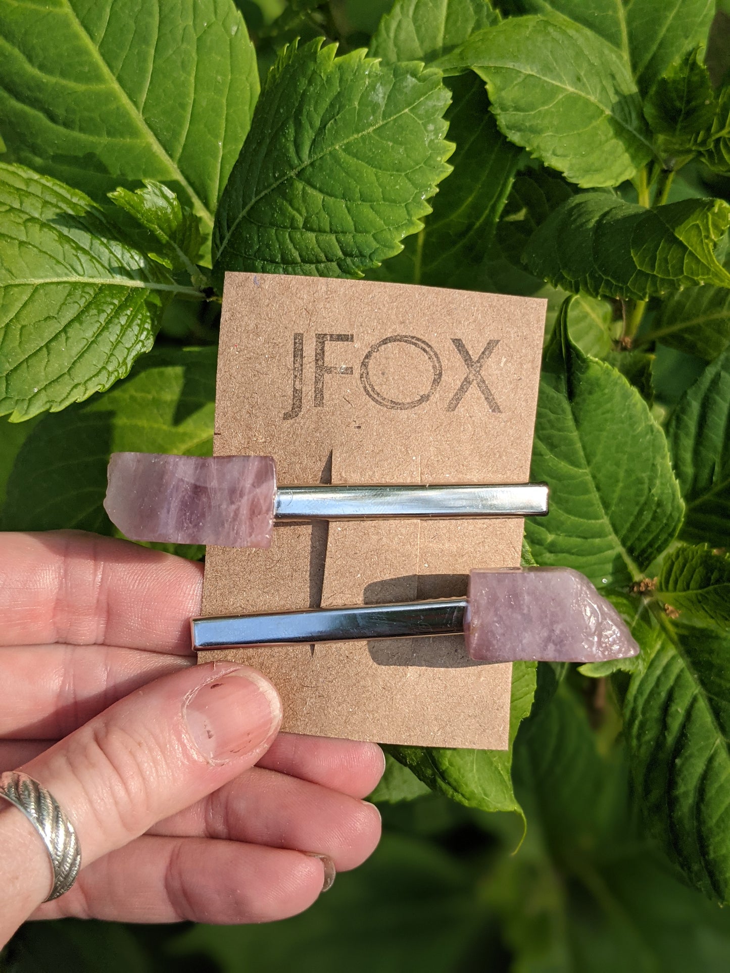 Pinzas para el pelo de cocodrilo - Juego de 2 (varias piedras disponibles)