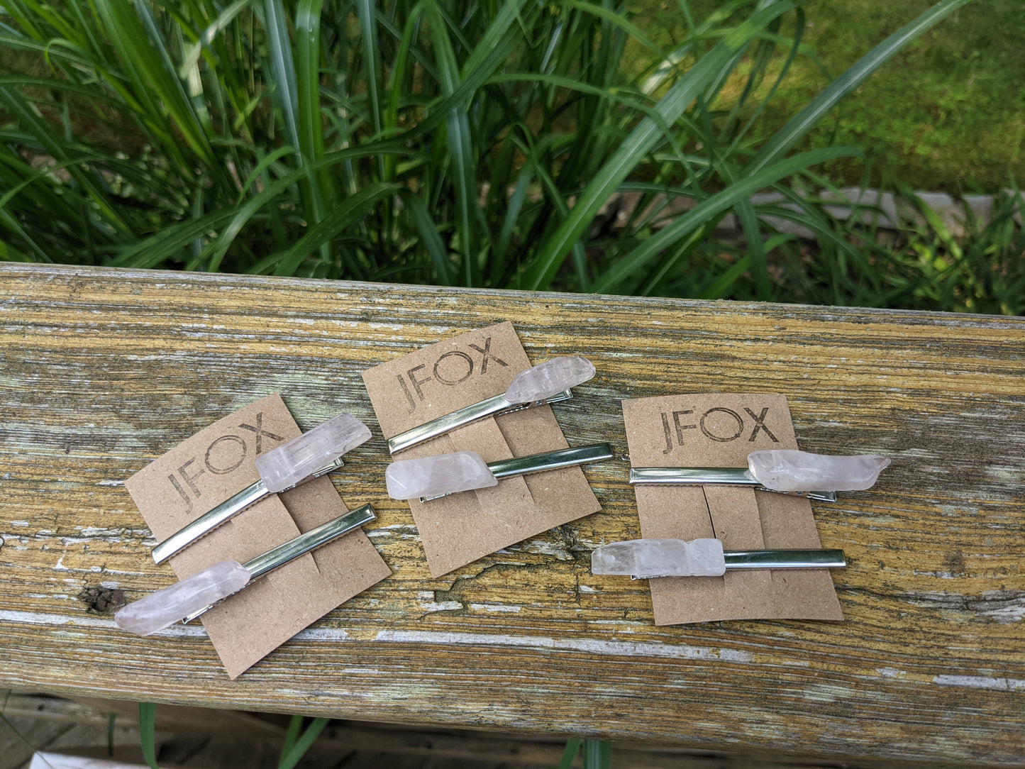 Pinzas para el pelo de cocodrilo - Juego de 2 (varias piedras disponibles)