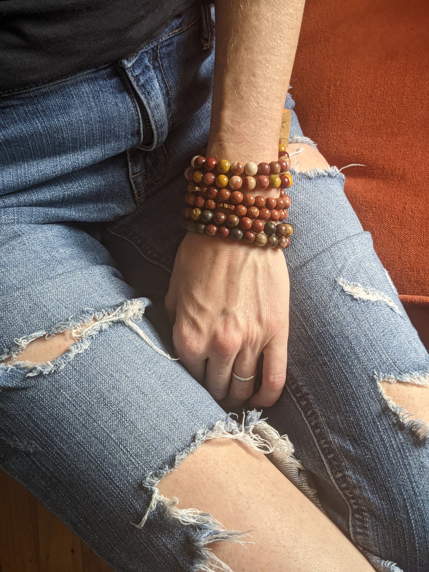 Pulsera de jaspe Picasso (varios tamaños disponibles) *Estilo retirado*