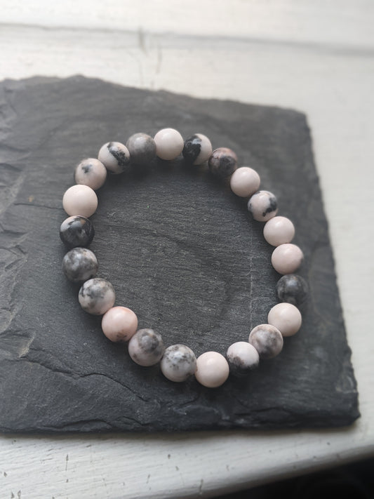 Pink Zebra Jasper Bracelet (Various Sizes Available)
