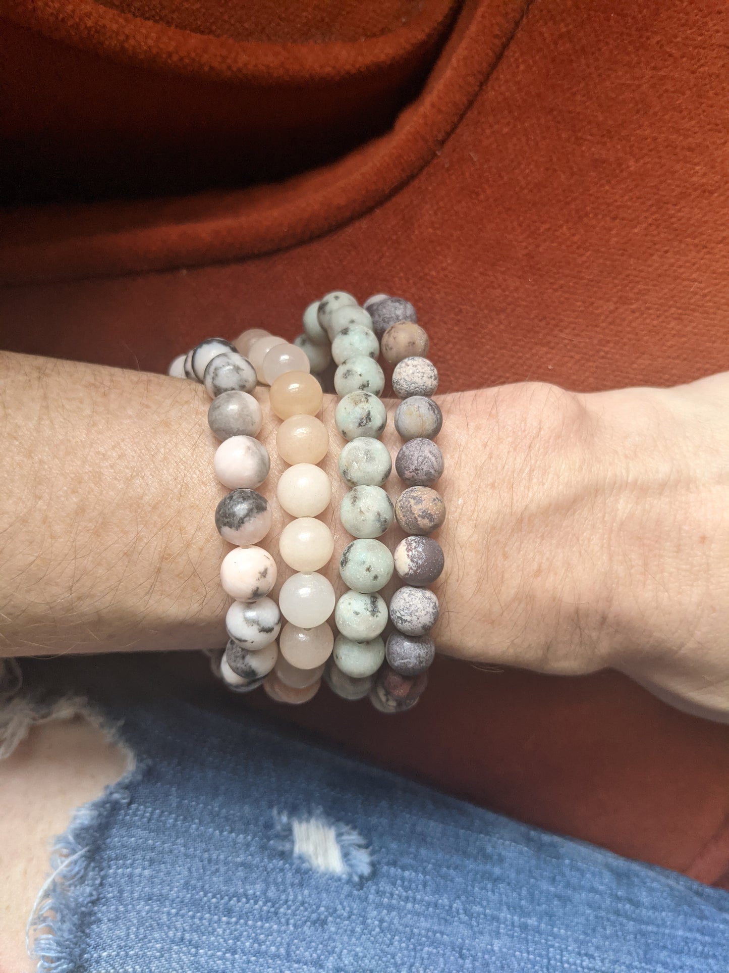 Pulsera de jaspe sésamo (varios tamaños disponibles) *Estilo retirado*