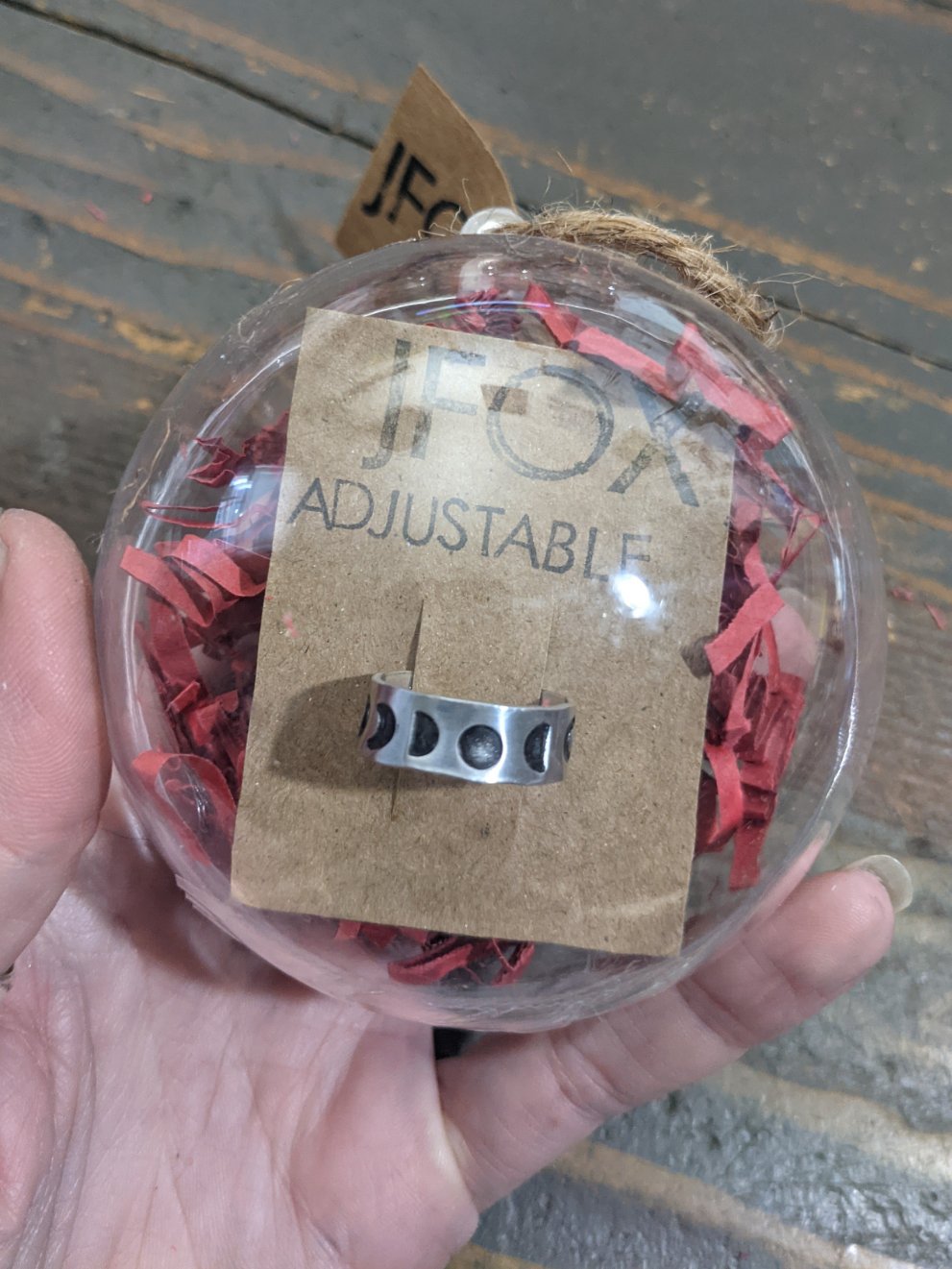 Anillo de fase lunar ajustable, adorno de regalo
