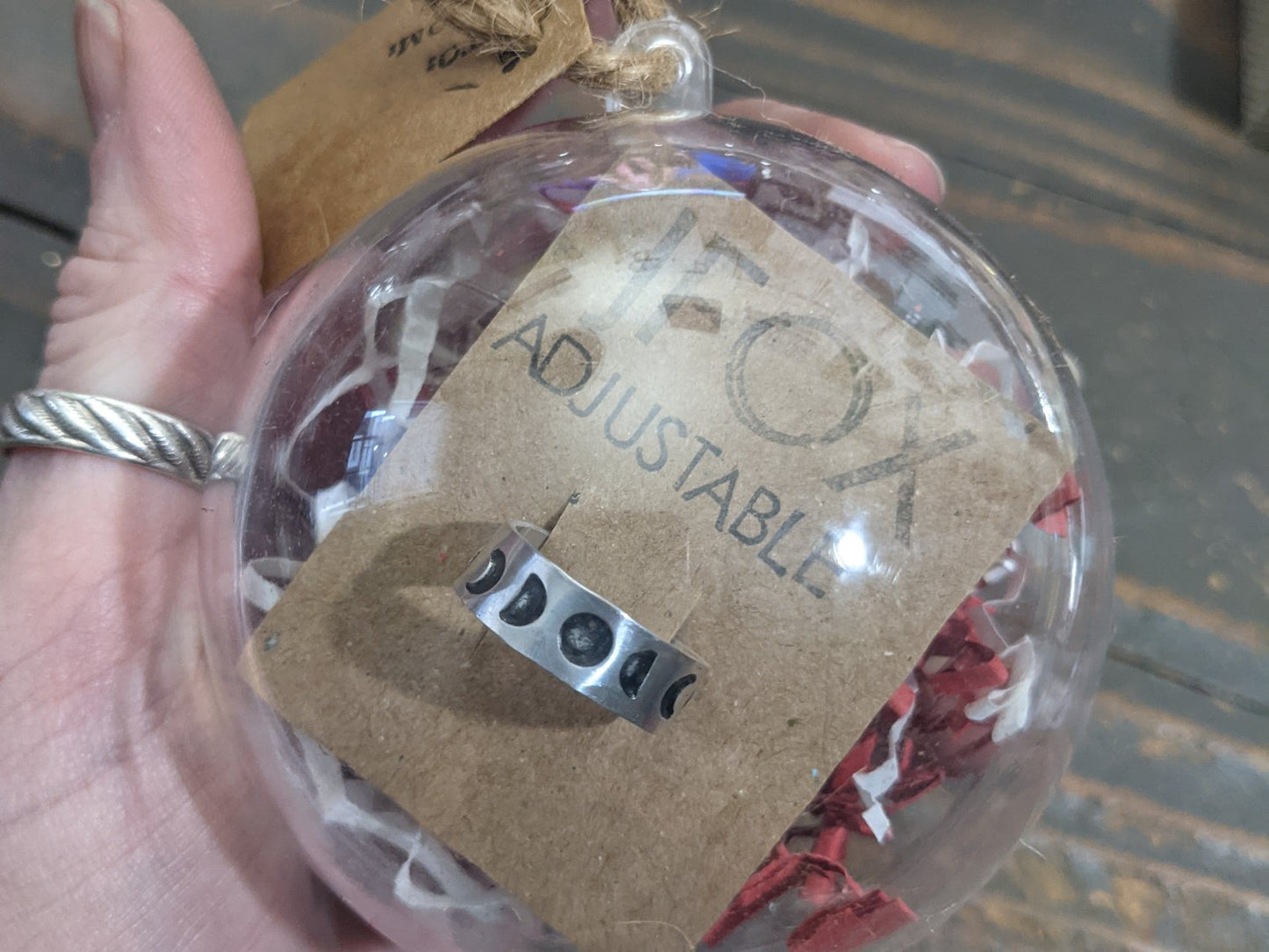 Anillo de fase lunar ajustable, adorno de regalo