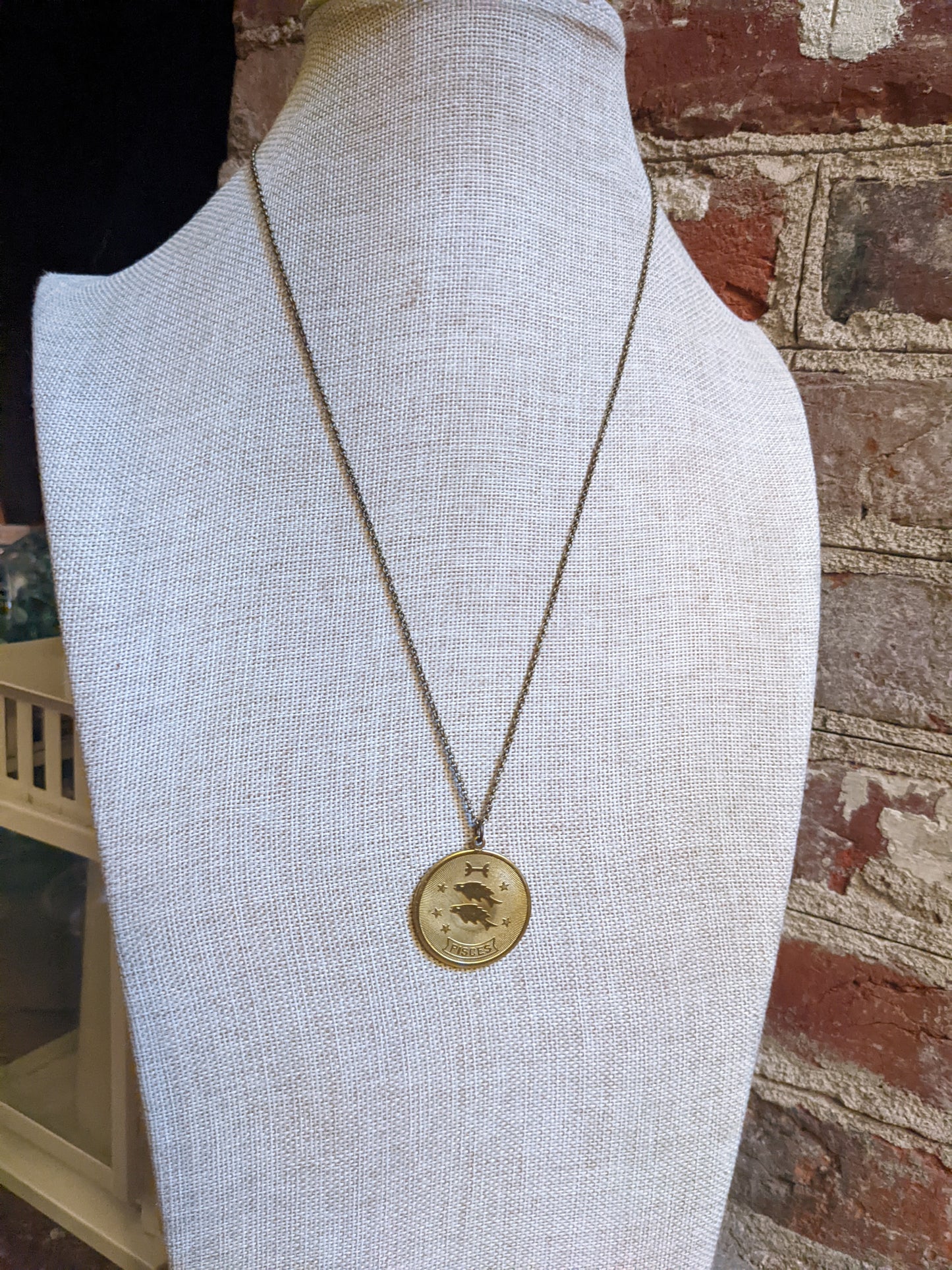 1970's Vintage Zodiac Brass Pendants