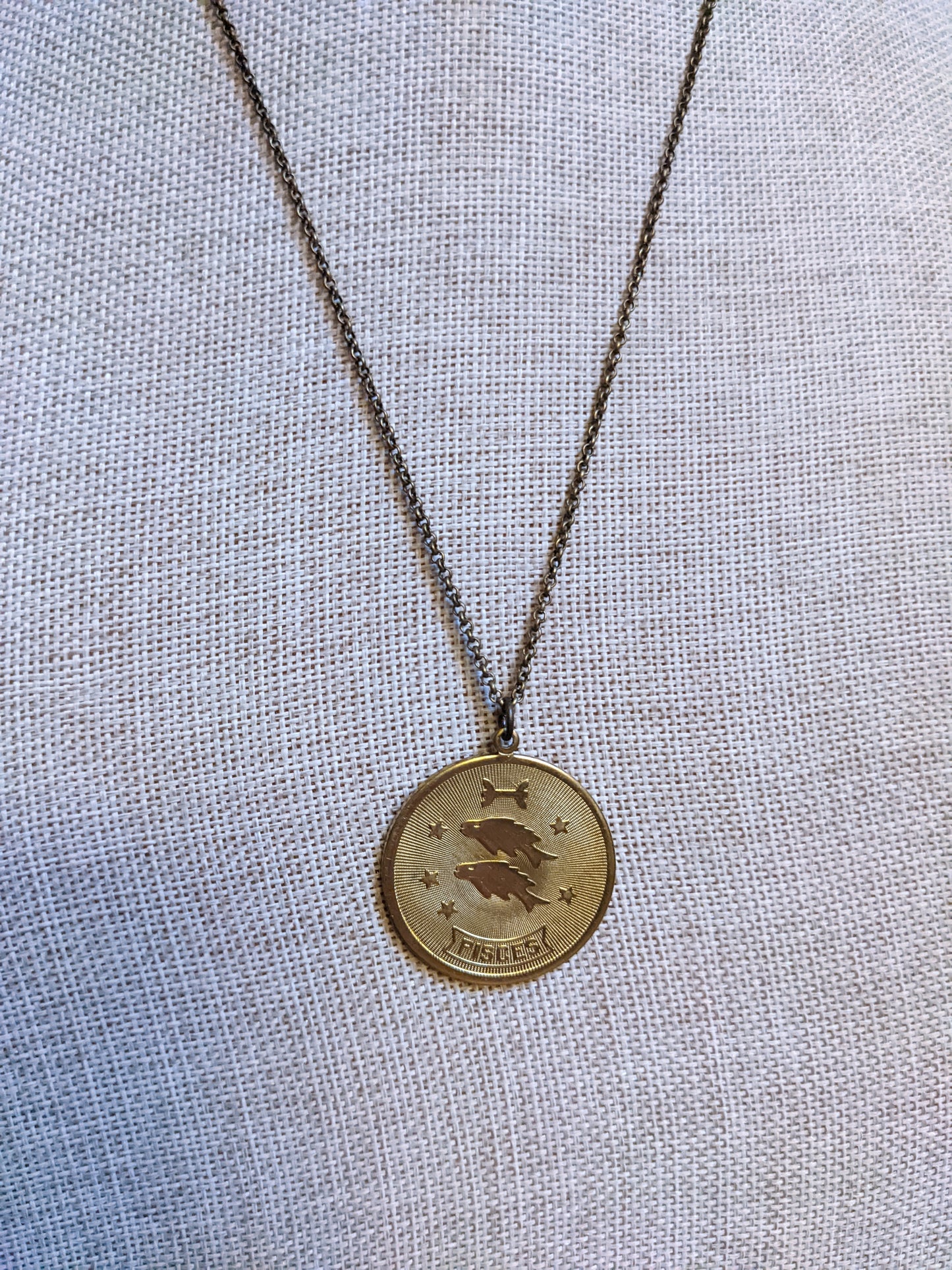 1970's Vintage Zodiac Brass Pendants