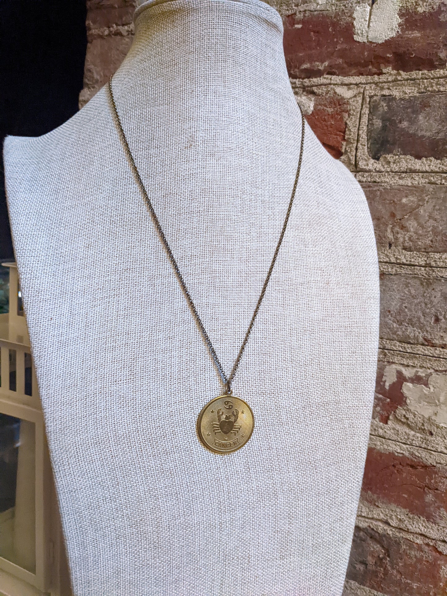 1970's Vintage Zodiac Brass Pendants