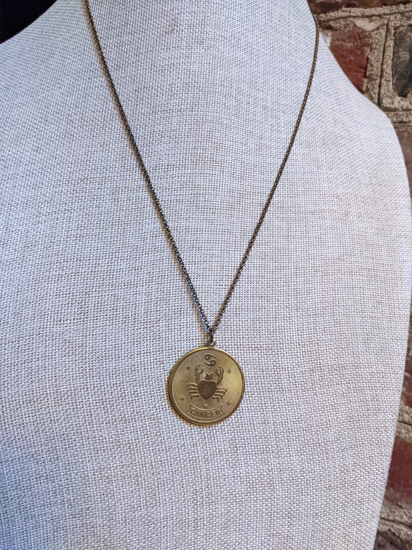 1970's Vintage Zodiac Brass Pendants