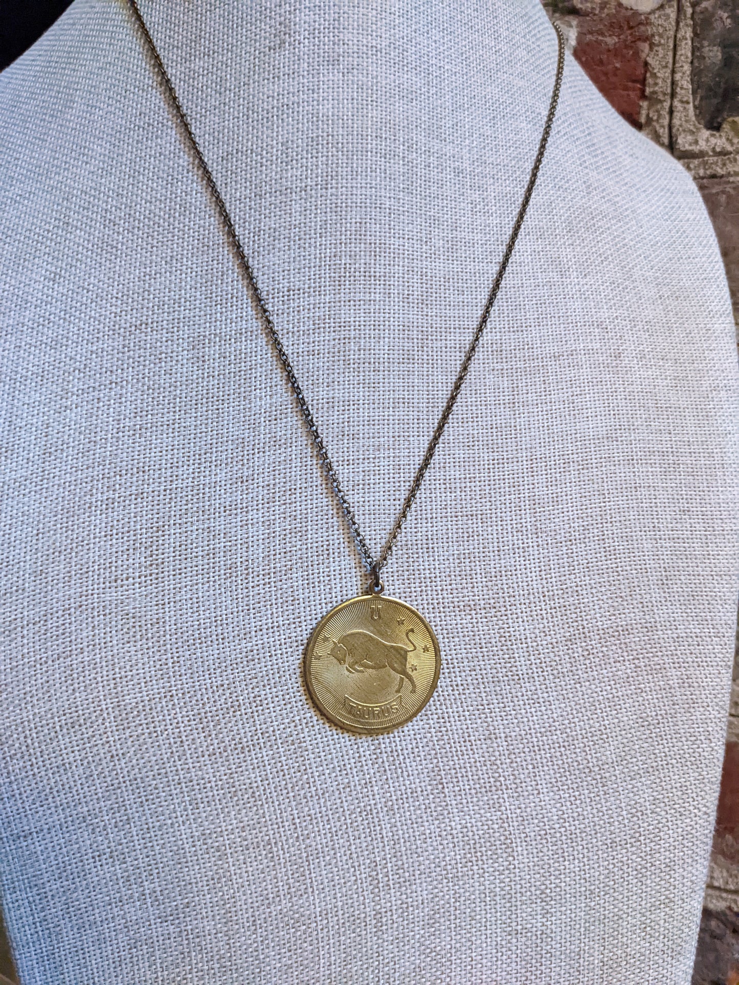 1970's Vintage Zodiac Brass Pendants