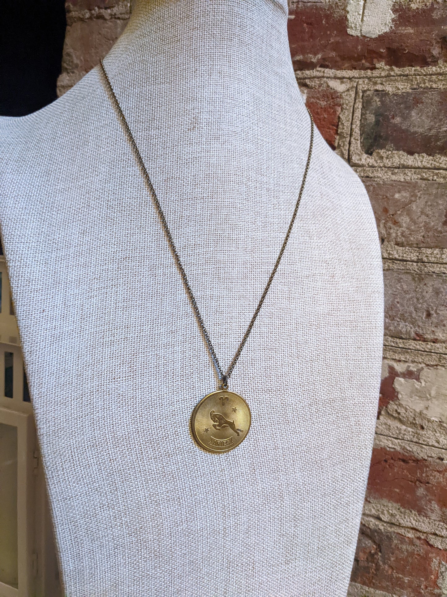 1970's Vintage Zodiac Brass Pendants
