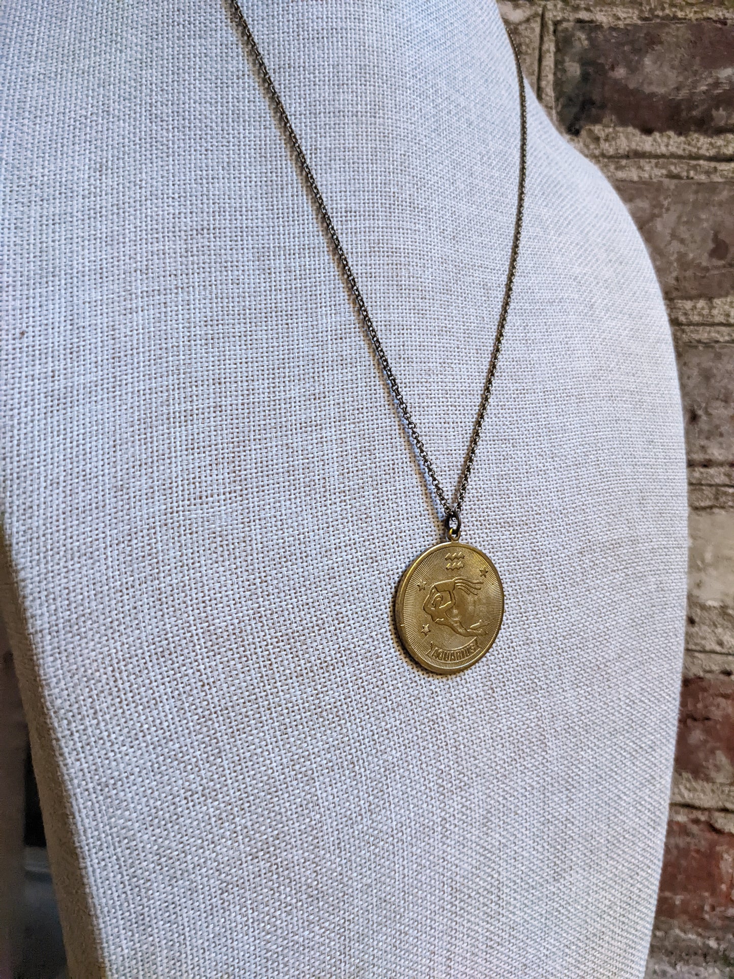 1970's Vintage Zodiac Brass Pendants