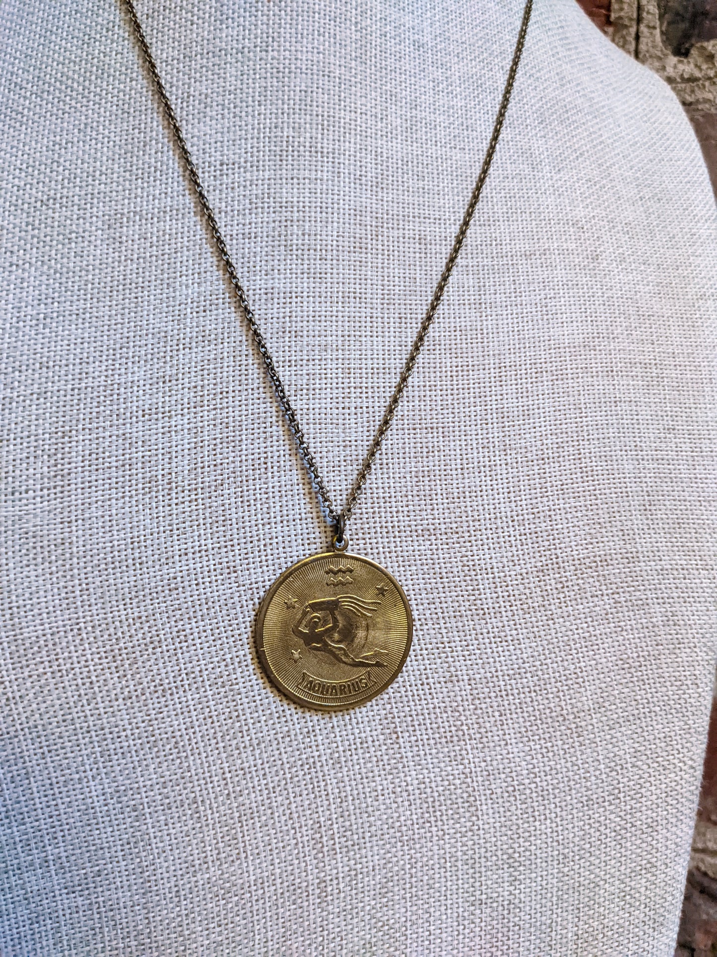 1970's Vintage Zodiac Brass Pendants