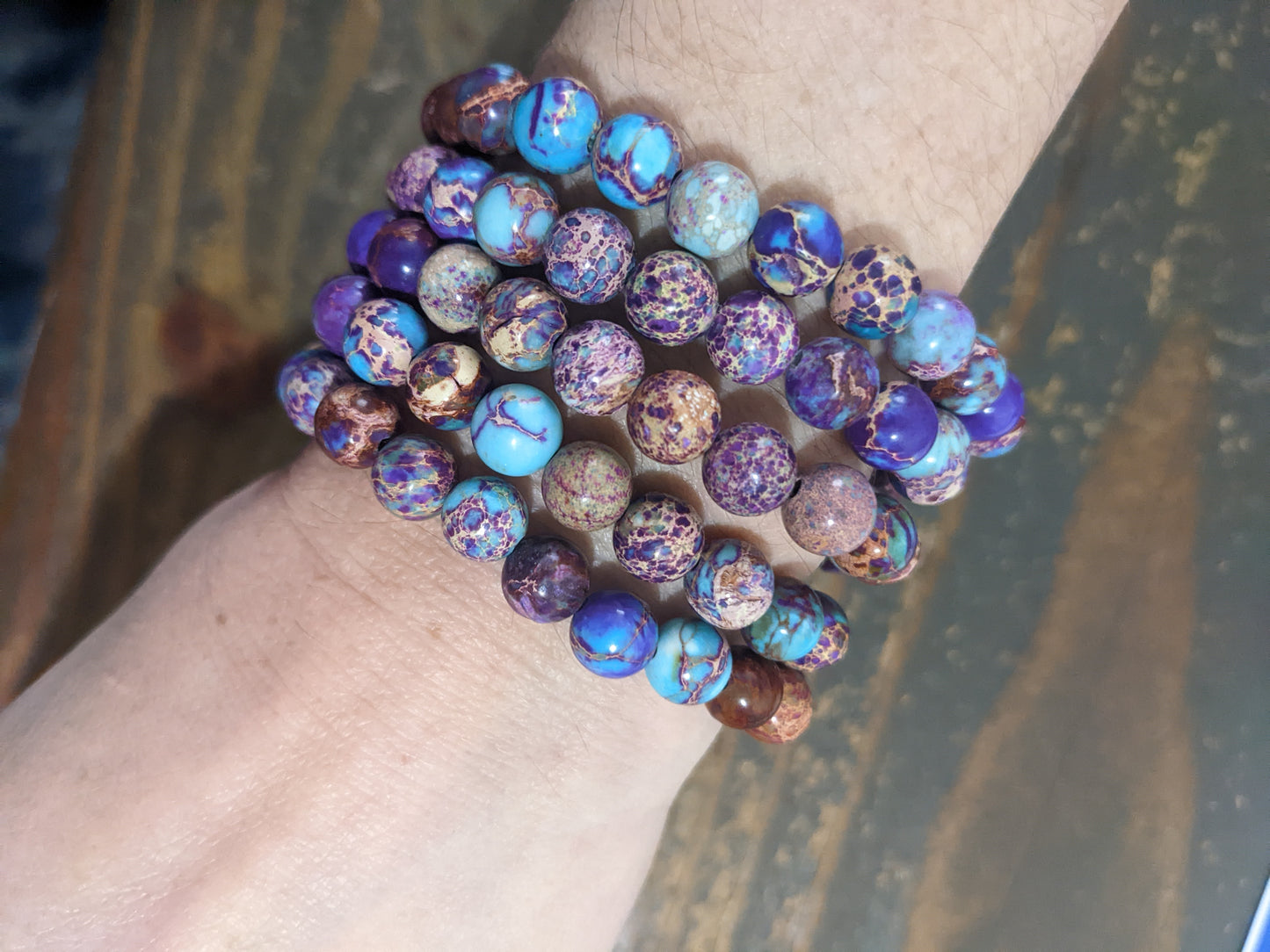 Purple Imperial Jasper Bracelets (Various Sizes Available)