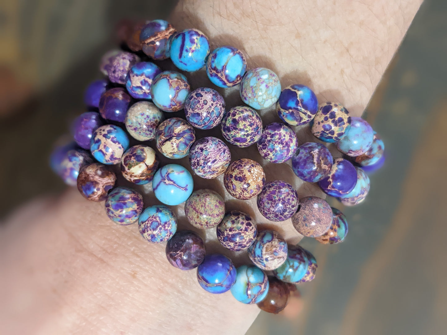 Purple Imperial Jasper Bracelets (Various Sizes Available)