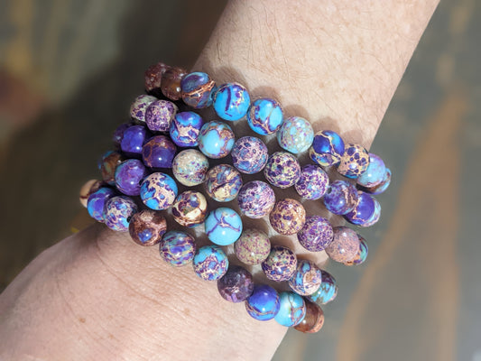 Purple Imperial Jasper Bracelets (Various Sizes Available)