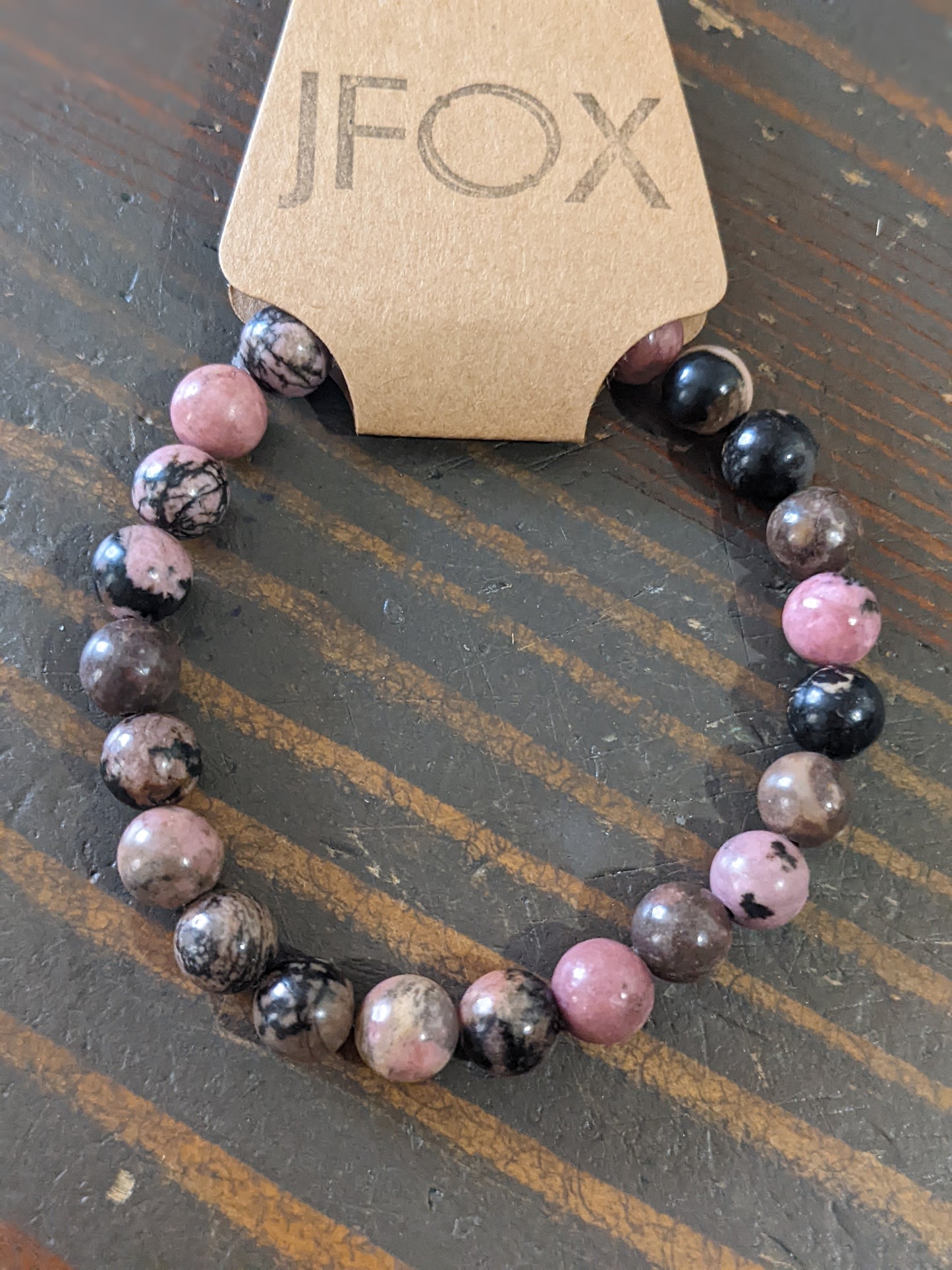 Rhodonite Bracelets (Various Sizes Available)