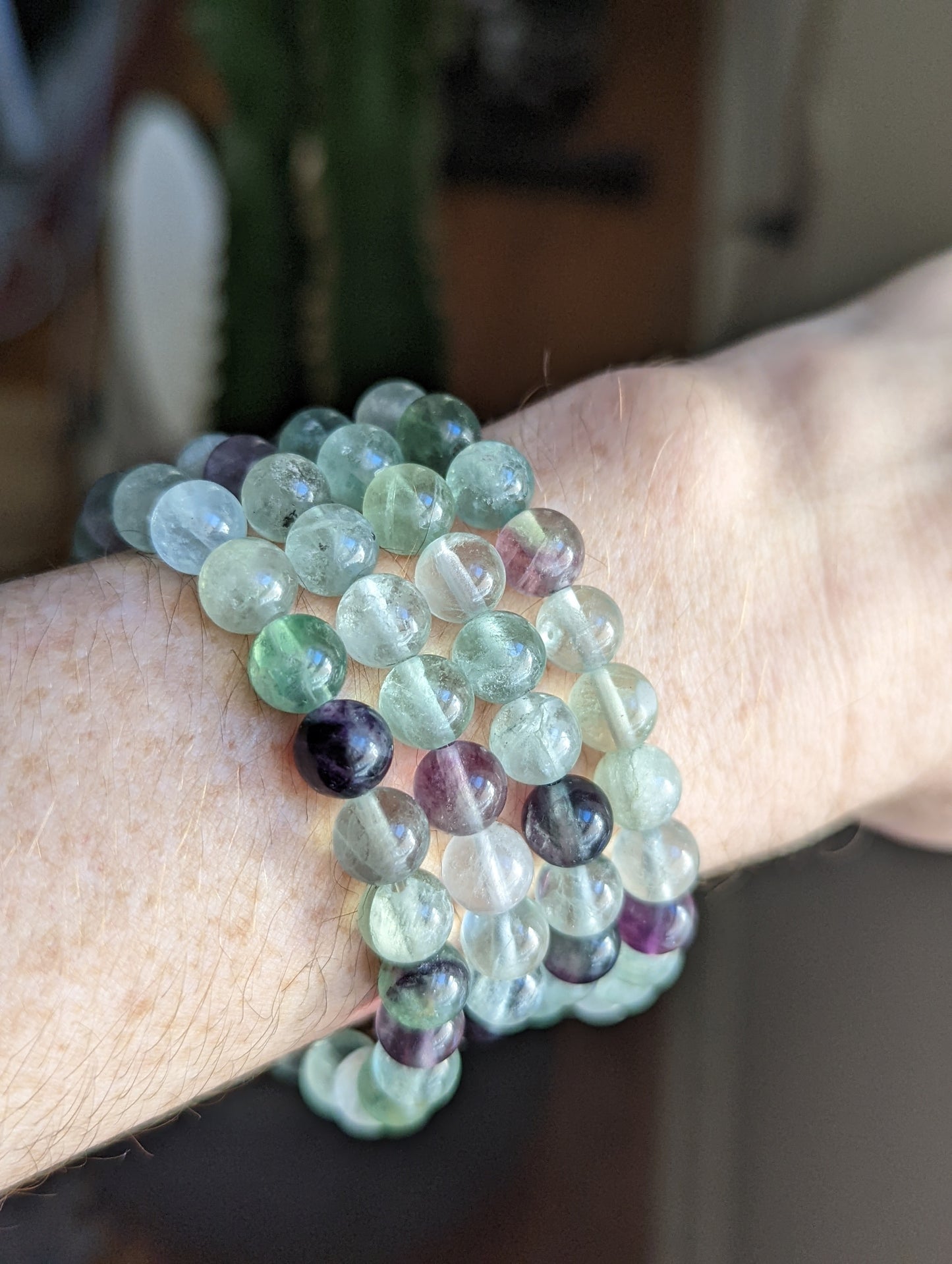 Pulsera de fluorita (varios tamaños disponibles)