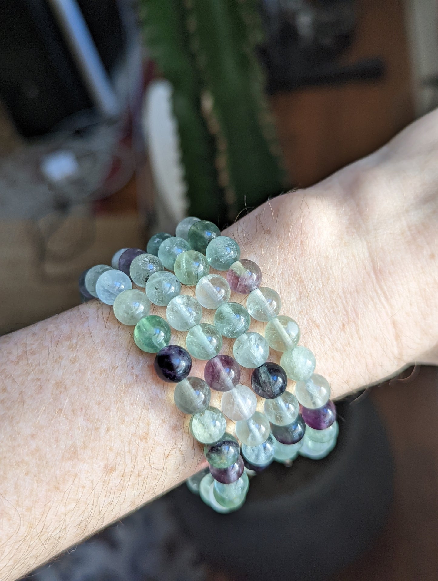 Pulsera de fluorita (varios tamaños disponibles)