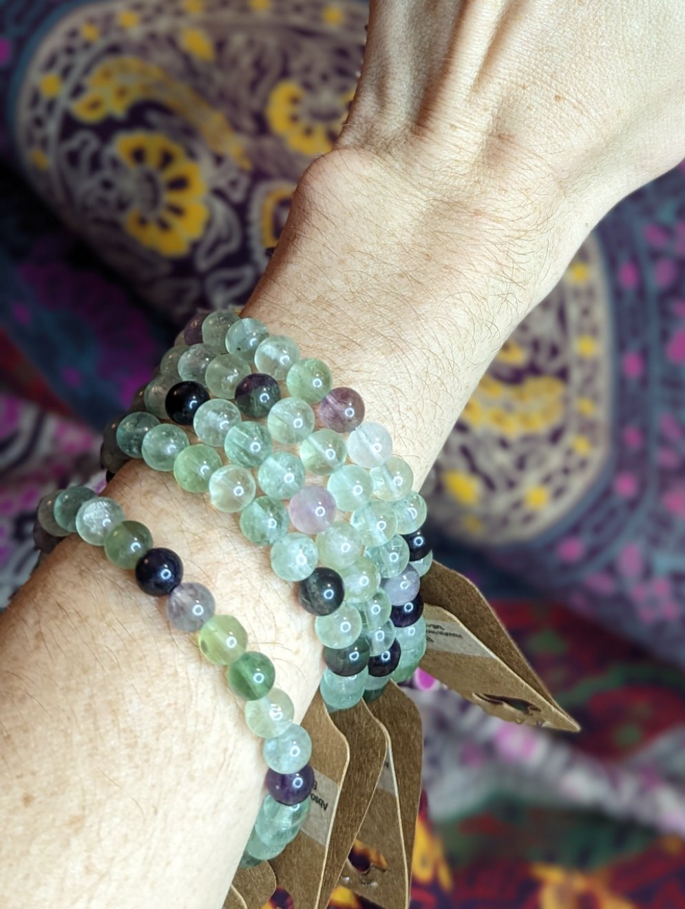 Pulsera de fluorita (varios tamaños disponibles)