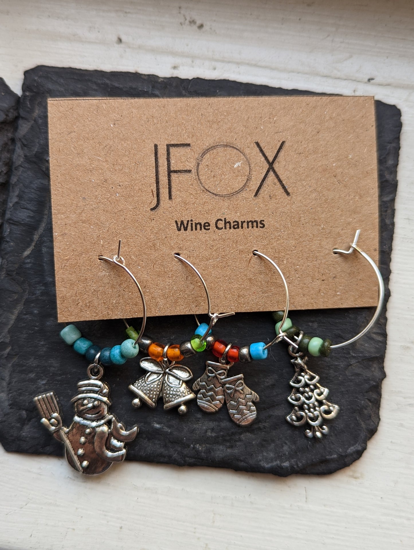 Holiday/Winter Mix Wine Charms (set of 4)