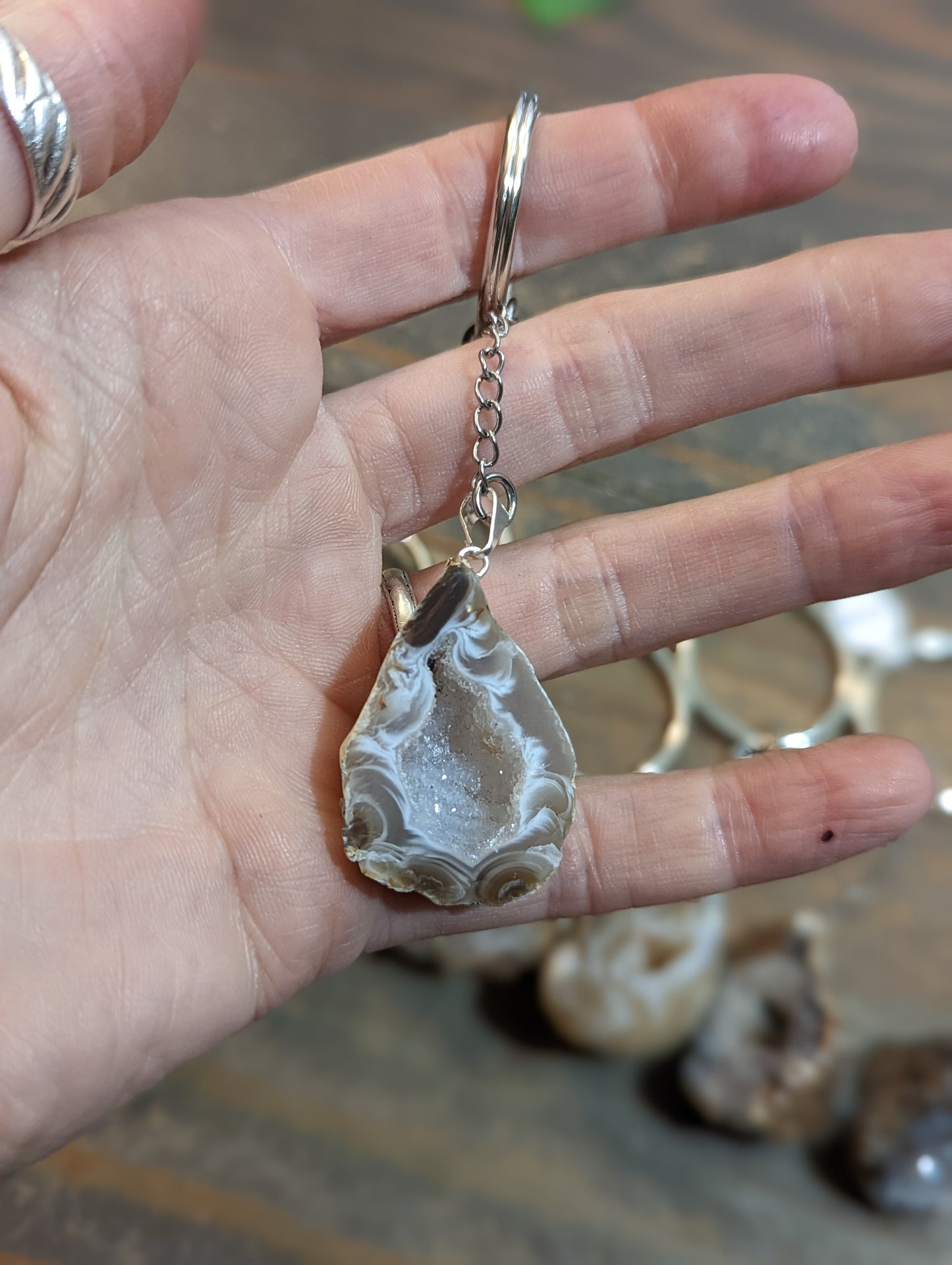 Geode Keychain