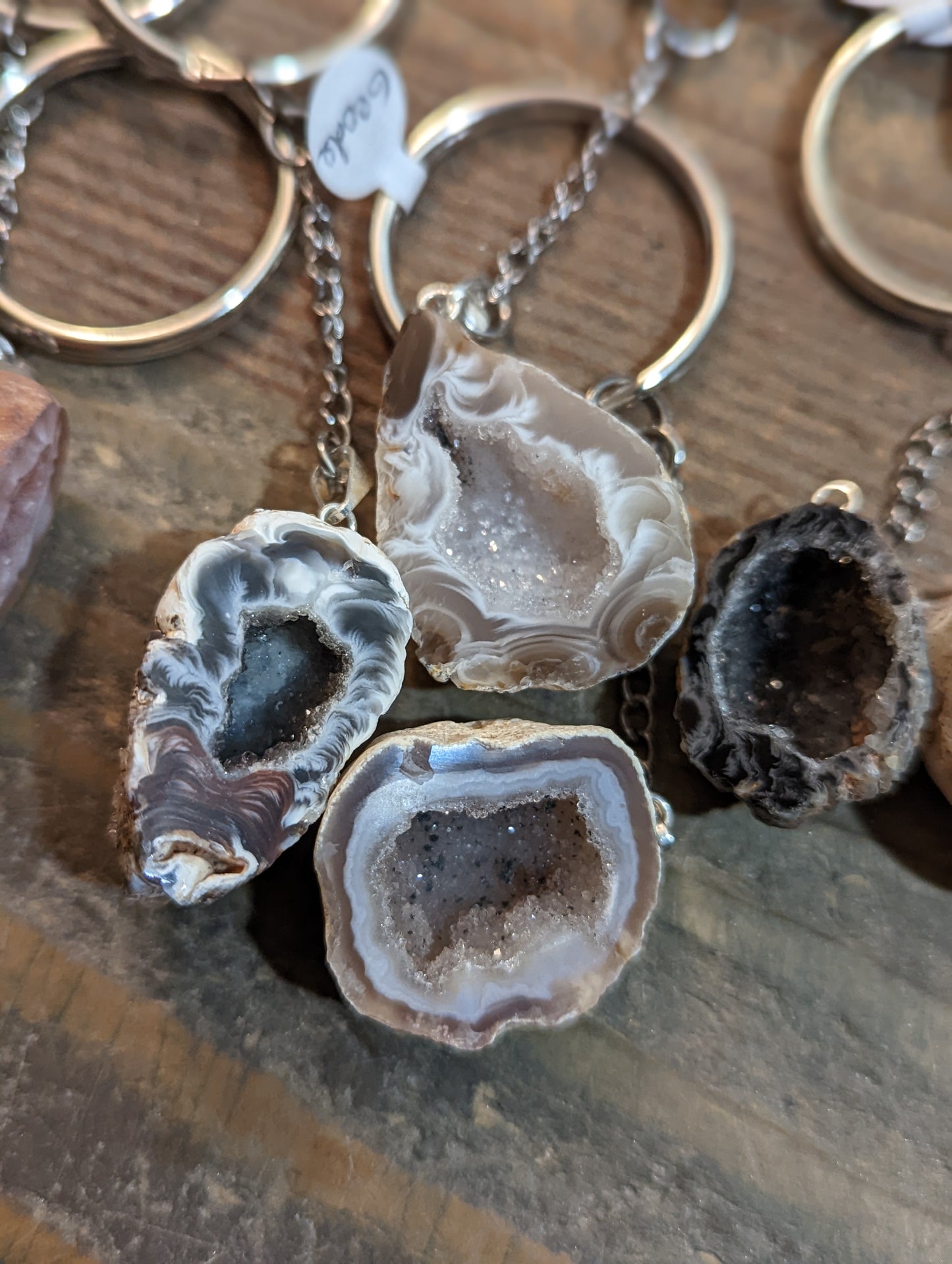 Geode Keychain