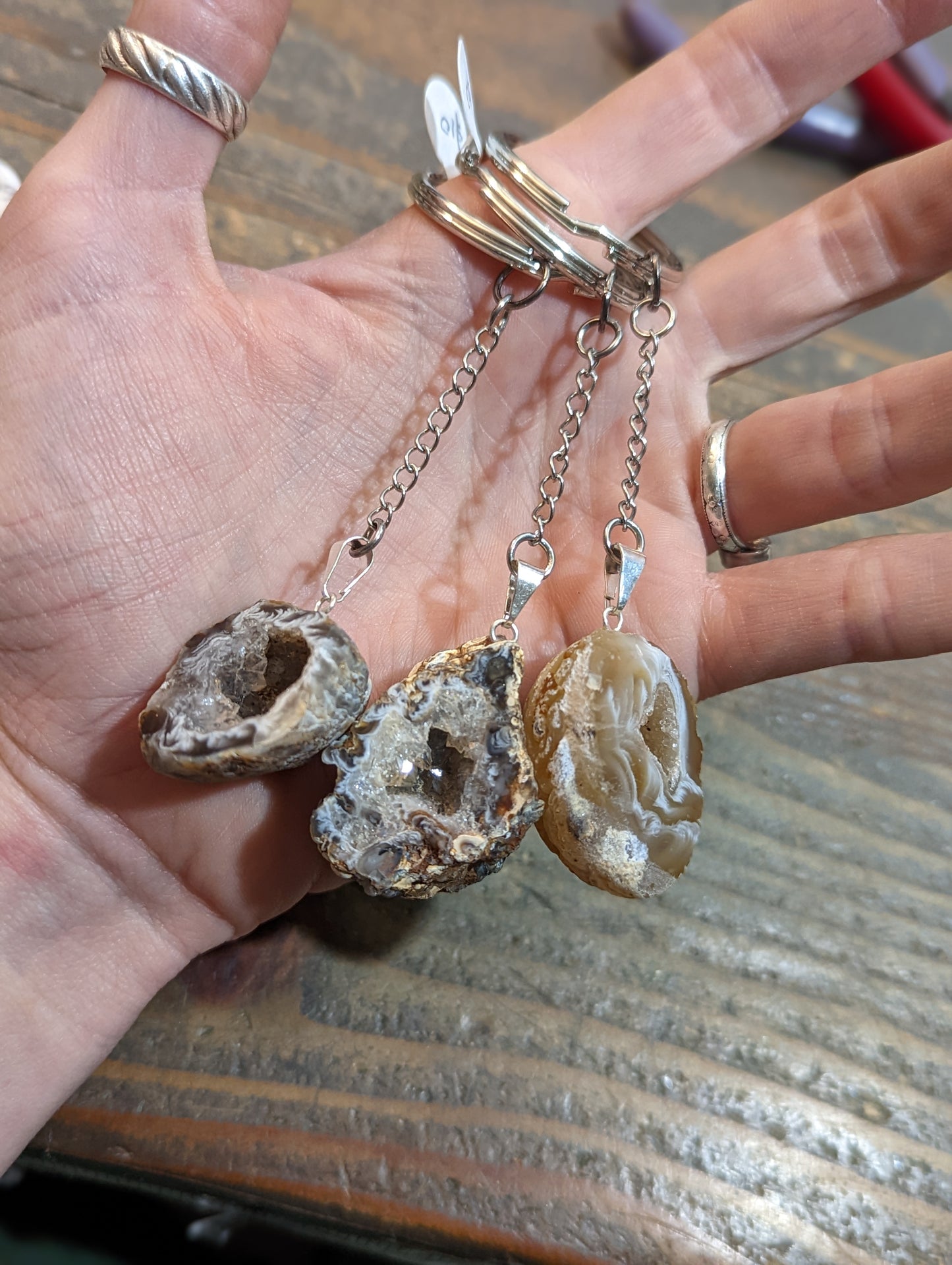 Geode Keychain