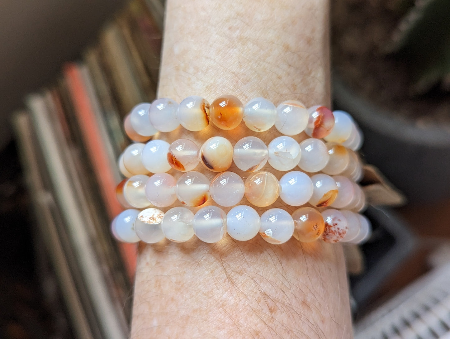 Flower Agate Bracelet (Various Sizes Available) *Retired Style*