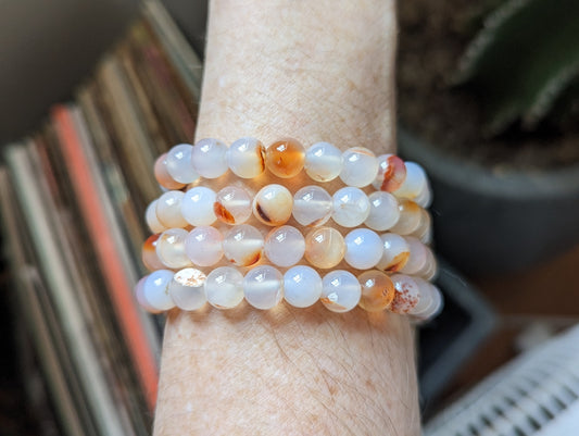 *Retired Style* Flower Agate Bracelet (Various Sizes Available)