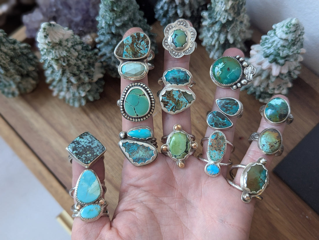 JFOX Jewelry Turquoise Collection Rings