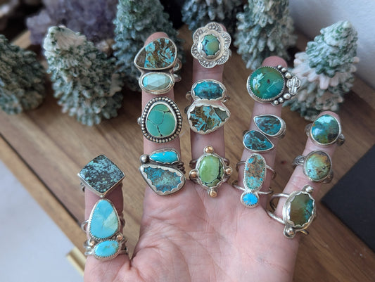 JFOX Jewelry Turquoise Collection Rings