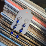 Blue Evil Eye Beaded Earrings