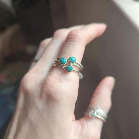 5mm Kingman Turquoise Stacker Ring (various styles available) MTO