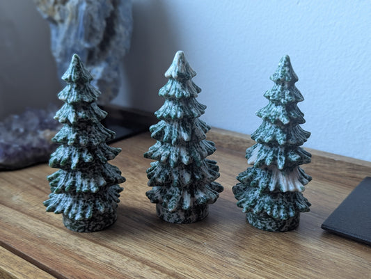 Carved Tree Agate Winter Tree