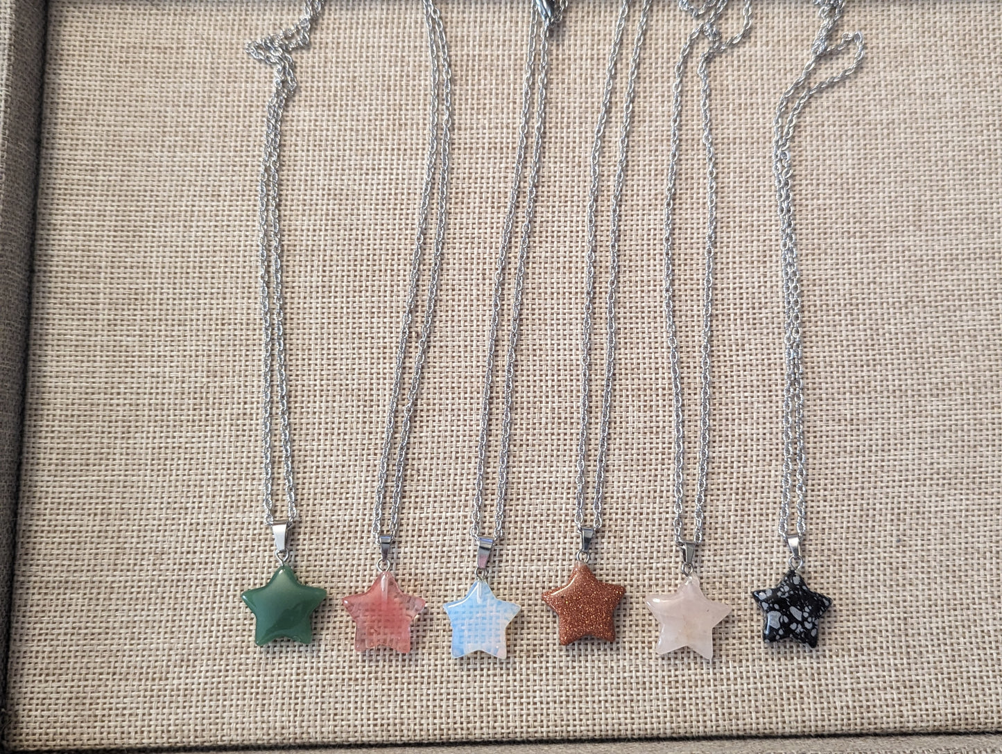 Gemstone Star Stainless Necklace