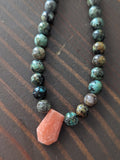 Peach Calcite Short Gemmy Necklace ( various stone options available)