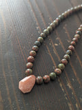 Peach Calcite Short Gemmy Necklace ( various stone options available)