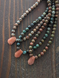 Peach Calcite Short Gemmy Necklace ( various stone options available)