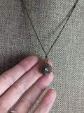 Double Sided Moon and Star Brass Necklace