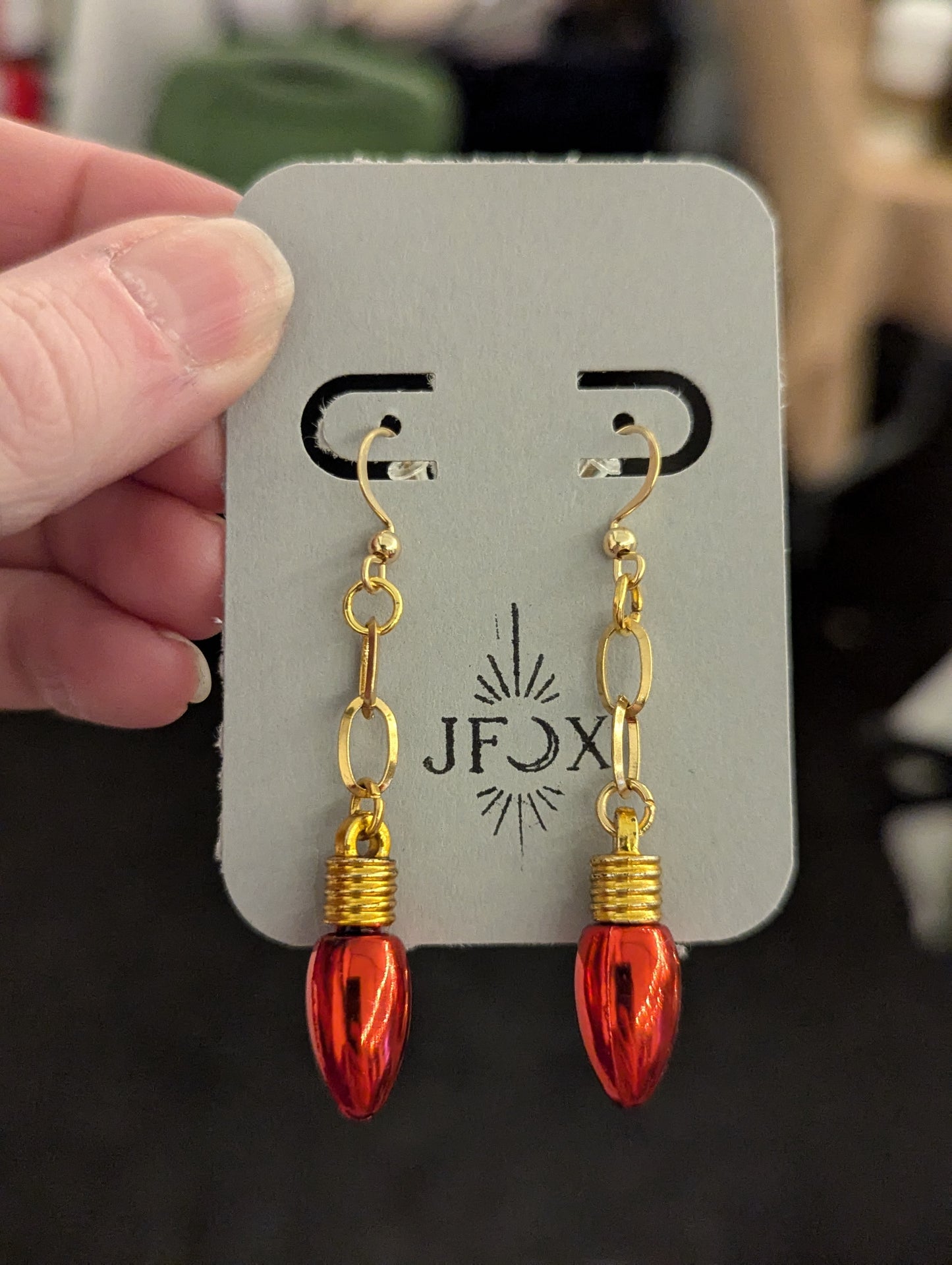 Christmas Light Bulb Earrings (various colors available)