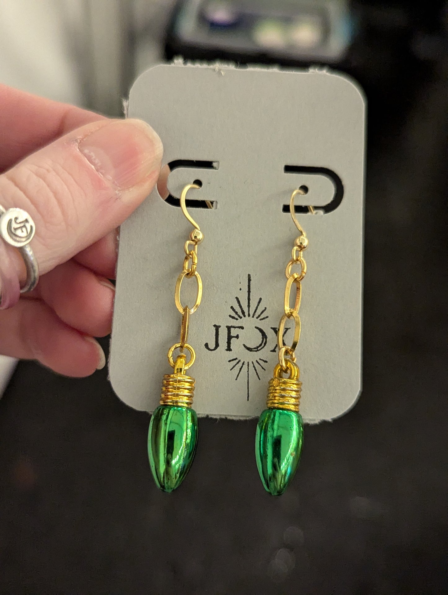 Christmas Light Bulb Earrings (various colors available)